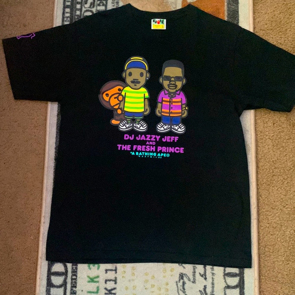 BAPE X The fresh prince X DJ jazzy Jeff Baby Milo Tee size L